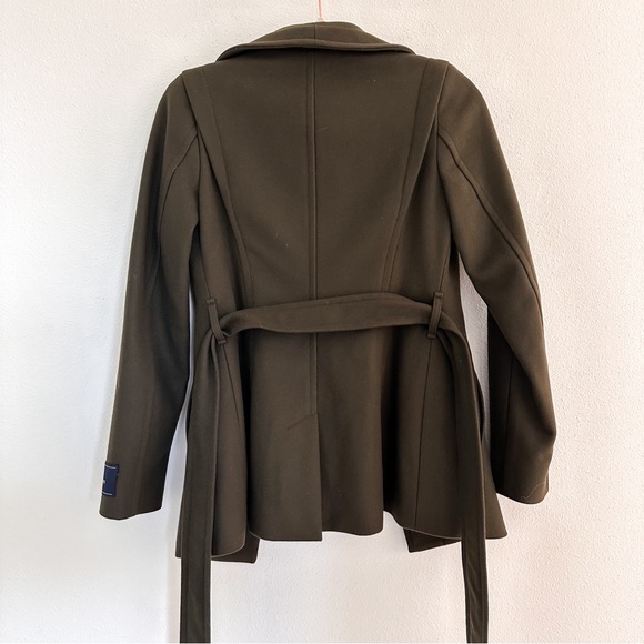 Aritzia Babaton Wool Cashmere Connor Coat Olive Green Short XXS - Picture 6 of 9